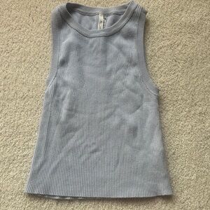 Be Cool Light Blue Ribbed Top